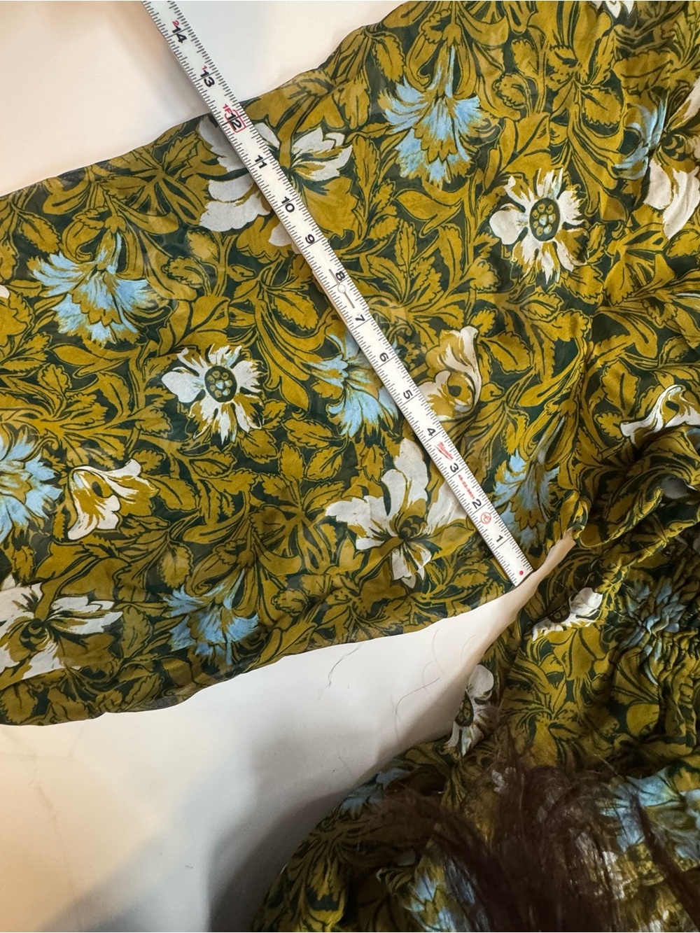 NWT Anthropologie Somerset Long Sleeve Mock Neck Chiffon Maxi Dress Green 2X - Picture 9 of 15
